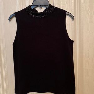 Beat it collar sleeveless sweater. Designers originals